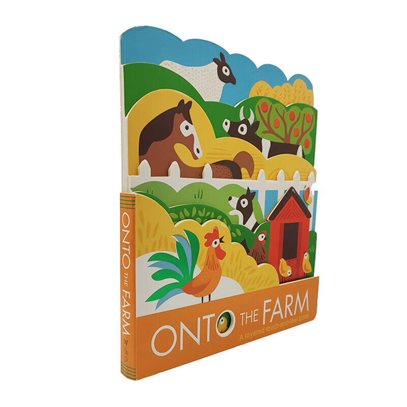 【中图原版】农场 onto the farm 缕空书 异形纸板书 韵文押韵绘本