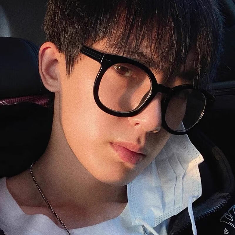 芝雅雨 黑框眼镜男可配度数复古大眼睛框架ins风素颜神器女显脸小 黑