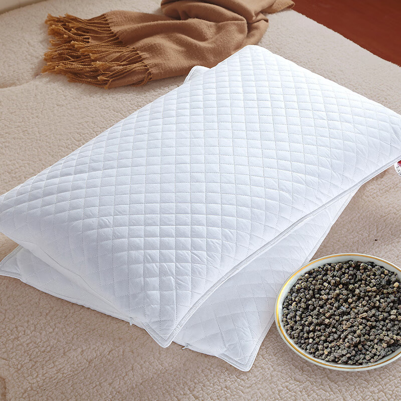 艺被中药枕头蚕沙枕头药枕荞麦皮壳硬枕头护颈枕芯决明子枕头芯颈椎