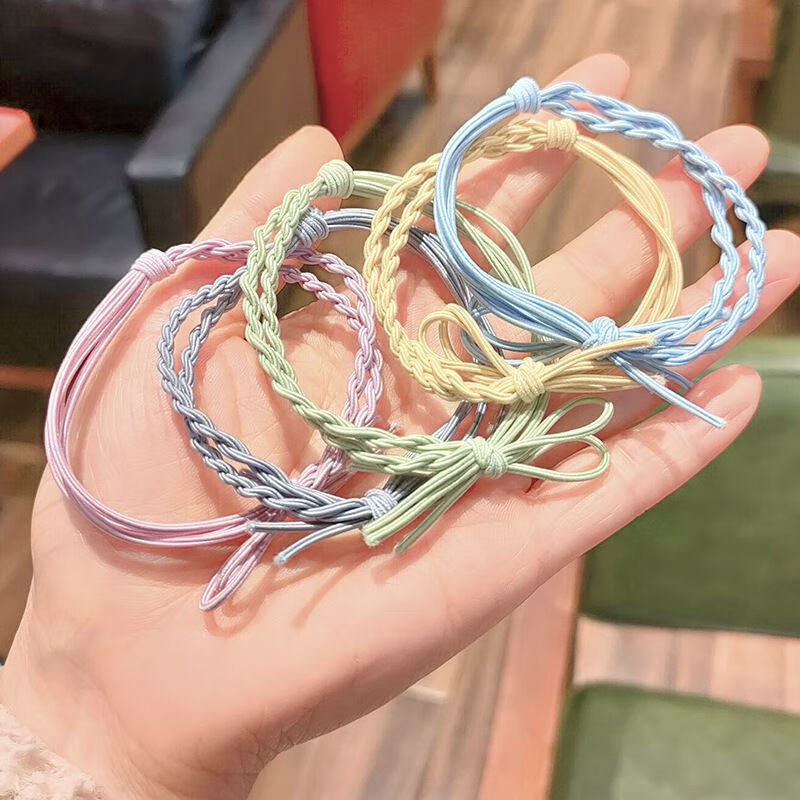 mays will韩版头绳女编织辫子发圈甜美简约小皮筋高弹力百搭发绳扎