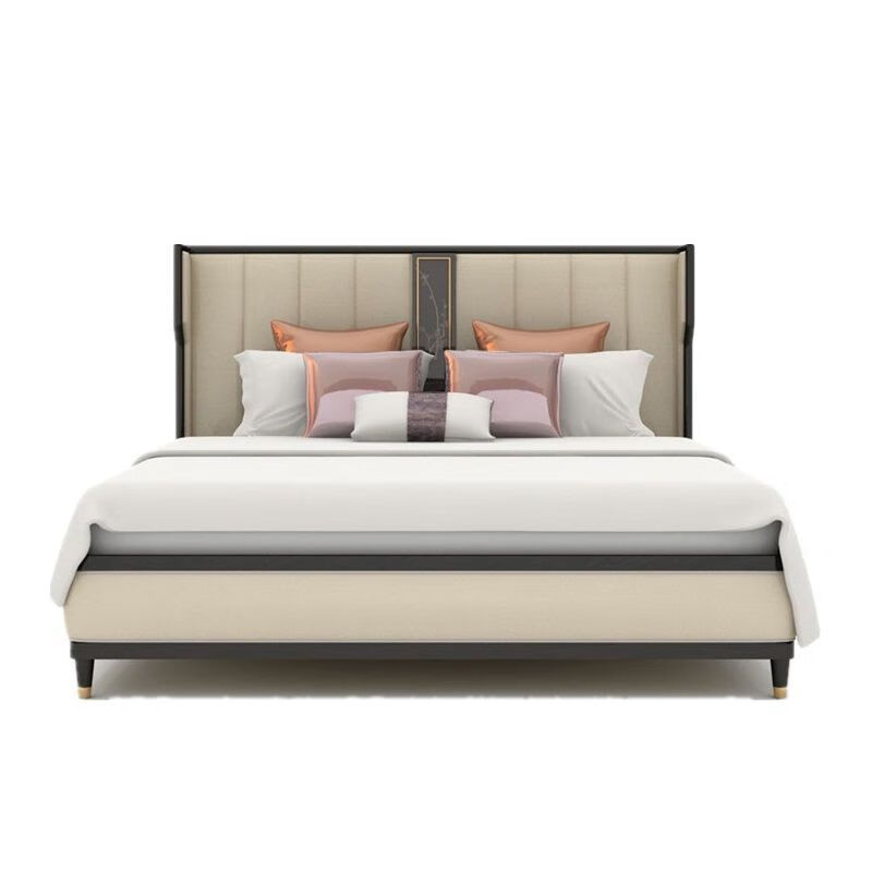 博纳欧(bonaou)新中式实木床现代简约轻奢家用双人床主卧小户型室北欧