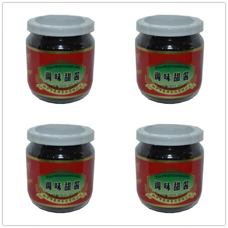 食芳溢志旺牌调味甜酱280g/瓶烧烤烤鸭拌面卷饼甜面酱浙江桐乡春燕食品 280gX4瓶装