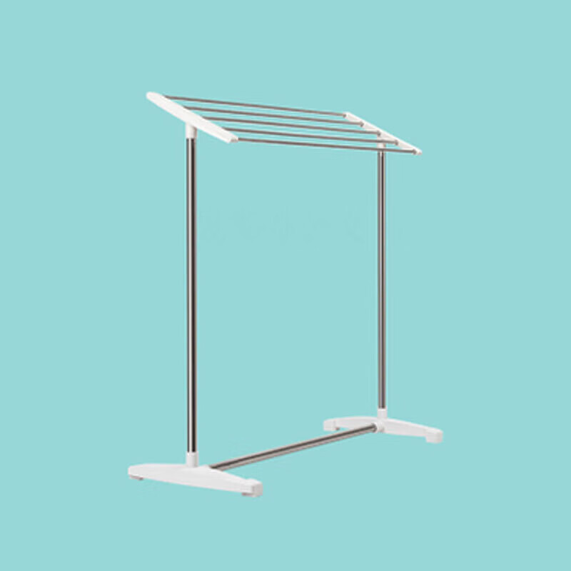 萝塑简约现代毛巾架落地晾衣架迷你小衣架多功能生活日用室内外不锈钢