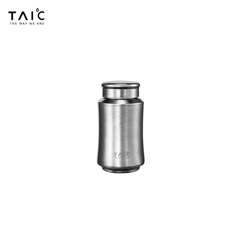 TAIC纯钛MINI罐茶叶罐存储罐便携随身罐 皓月银 200ml
