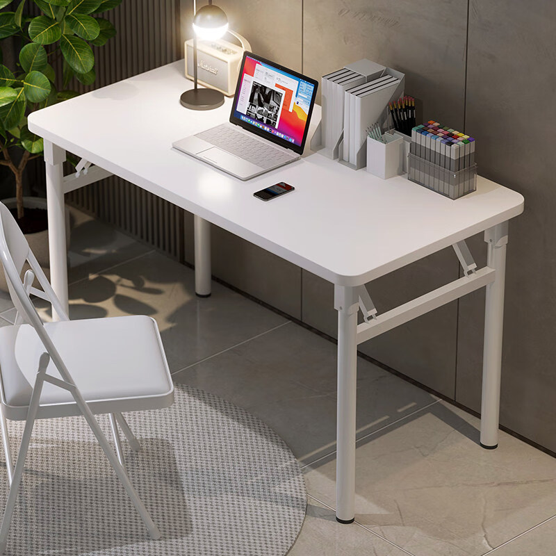全品屋可折叠桌电脑桌台式学生长条桌卧室简易书桌写字学习桌桌子办公