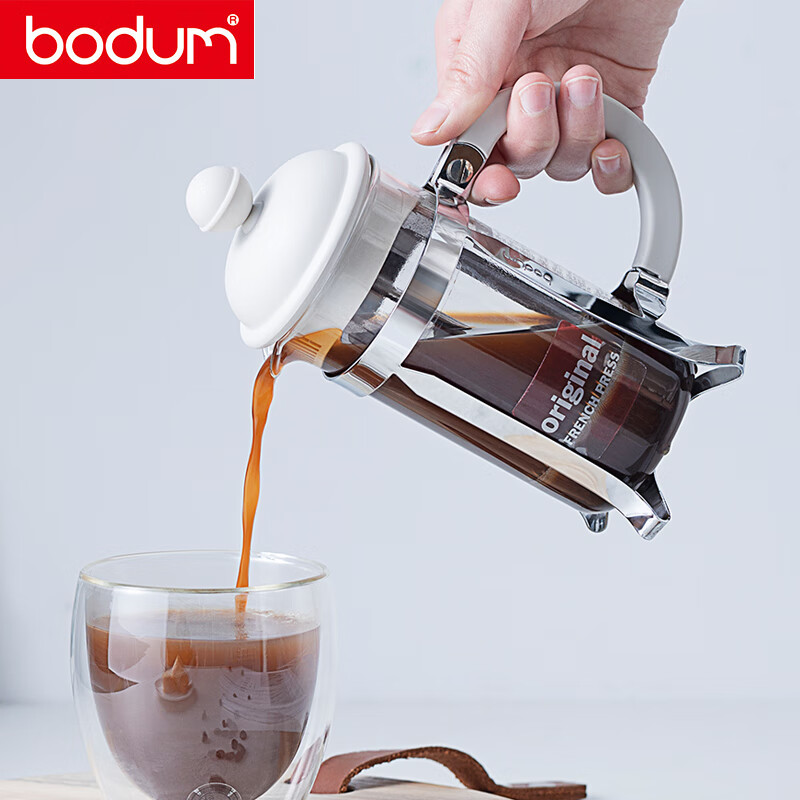 波顿 BODUM 欧洲进口法压壶家用煮滤泡式打奶过滤器咖啡杯冲茶器玻璃手冲咖啡壶1913-913