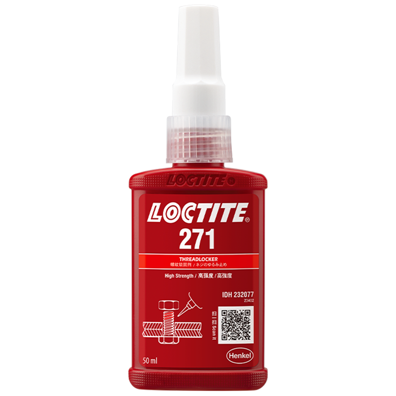 樂泰/loctite 271 螺絲膠 螺紋鎖固膠紅色通用型厭氧膠低粘度高強(qiáng)度難拆卸振動(dòng)金屬螺絲防松脫 250ml