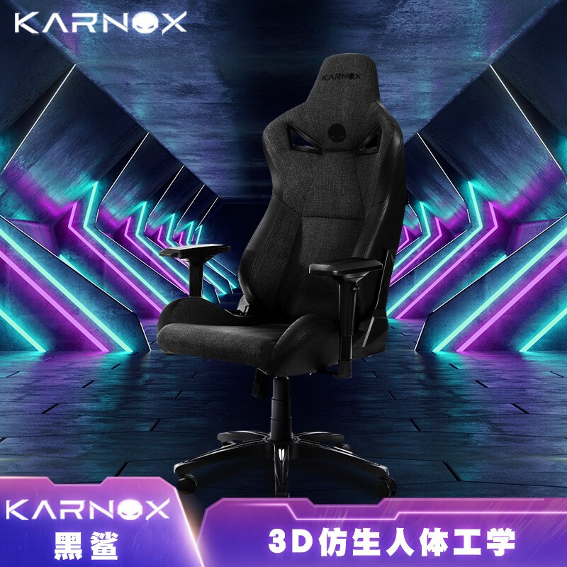 凯诺克斯（KARNOX）黑鲨 电脑椅人体工学椅游戏电竞椅家用舒适久坐办公室座椅老板椅 黑色