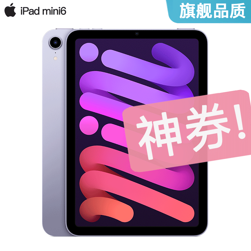 Apple/苹果 二手平板电脑 iPad mini6 迷你6  平板电脑 准新机 mini6国行零售机(电池≥95%) 64G WiFi版 保护套 钢化膜 原装快充