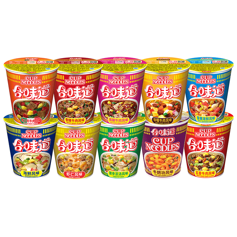 日清(Nissin)日清合味道方便面速食網(wǎng)紅泡面桶面零食方便食品 合味道&大杯系列混合8杯裝