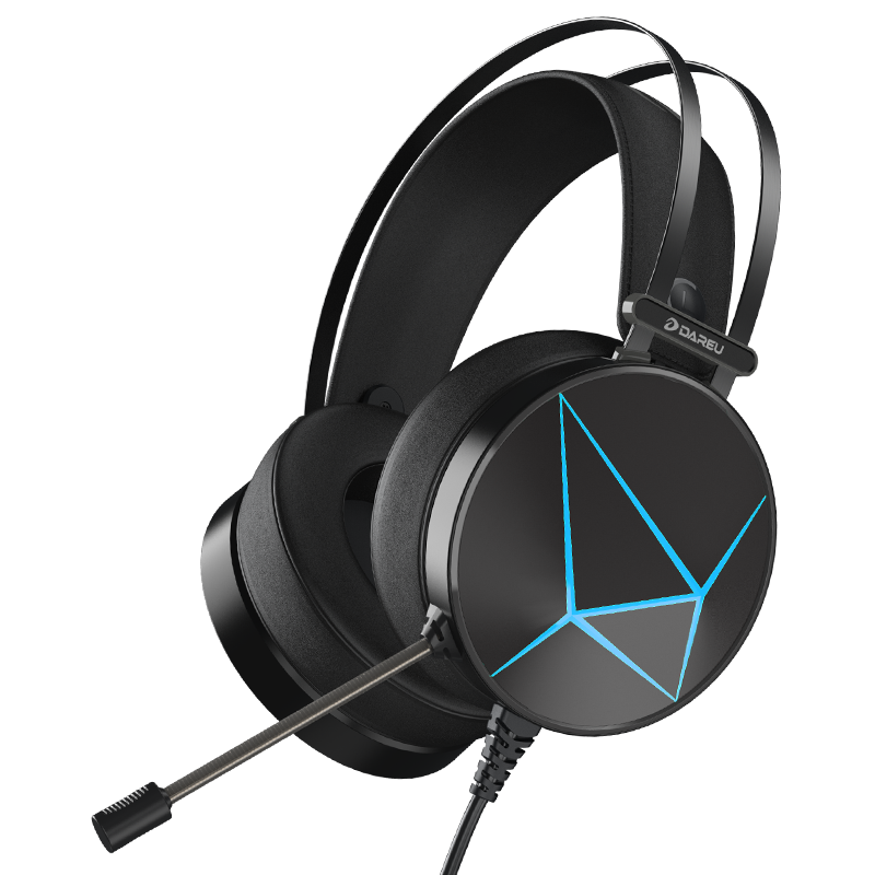 Dareu 达尔优 EH722 钻石版 耳罩式头戴式有线游戏耳机 黑色 3.5mm+USB