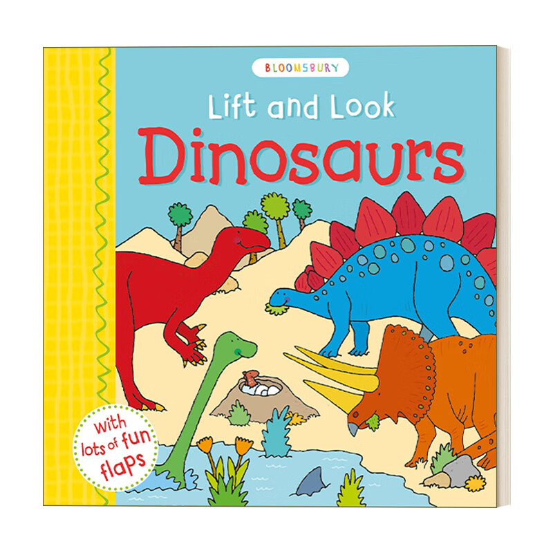 lift and look dinosaurs 英文原版 幼儿科普翻翻纸板书 恐龙 英文版