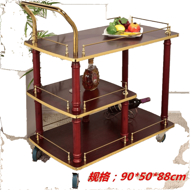 煕沐瞳 酒水车三层服务车蛋糕甜品车送餐车点心茶水车火锅车美容院手推车移动置物架 J-1酒水车【精装版】 标配