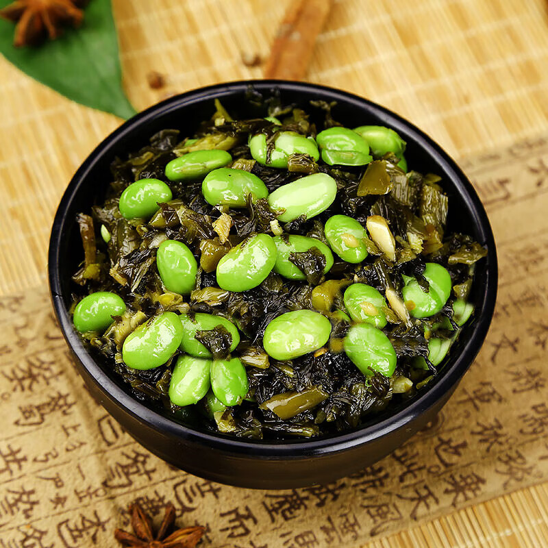 毛豆雪菜68克/袋装 酱菜农家下饭酸菜咸菜开袋即食 雪菜毛豆68克*20包