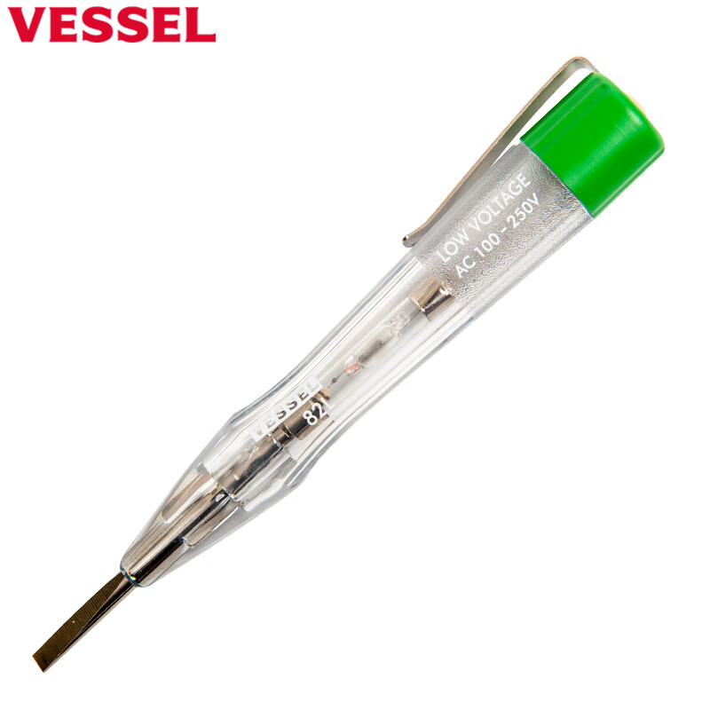 vessel日本进口威威电工一字测电笔低压100-250v验电器试电笔感应电压