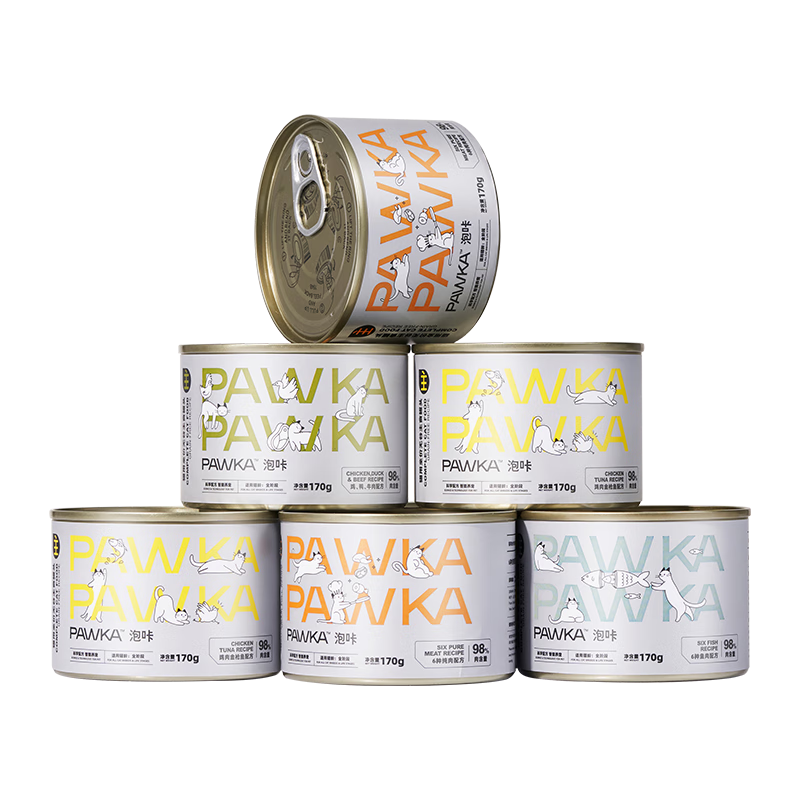 泡咔（PAWKA）猫湿粮：主食罐混合口味24罐整箱170g价格走势及购买攻略