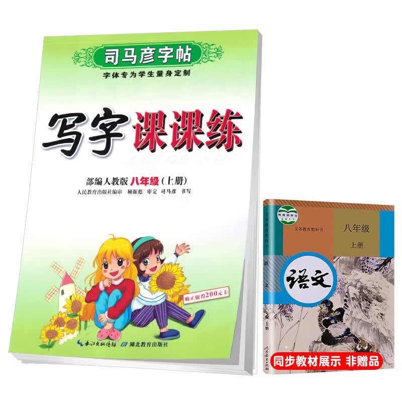 司马彦字帖 初中生语文写字课课练八年级部编版上册/八年级语文课本同步练字帖上册规范字 八年级字帖上册 字帖八年级上册
