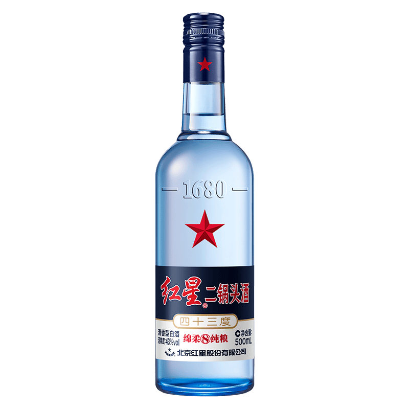 Erguotou/���Ƕ���ͷ ��ƿ����8 43�� ������ 500ml 1ƿ 25.13Ԫ