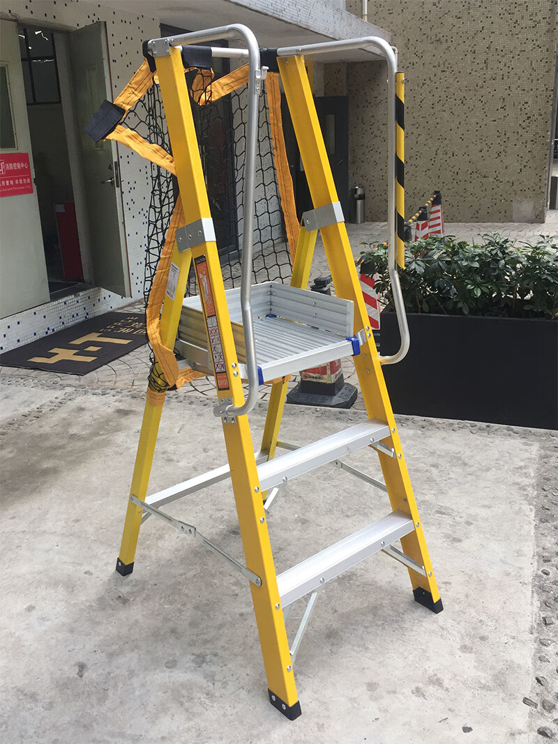 玻璃钢纤维电工绝缘梯子 人字梯折叠工程梯家用扶手工业安全爬梯 玻璃