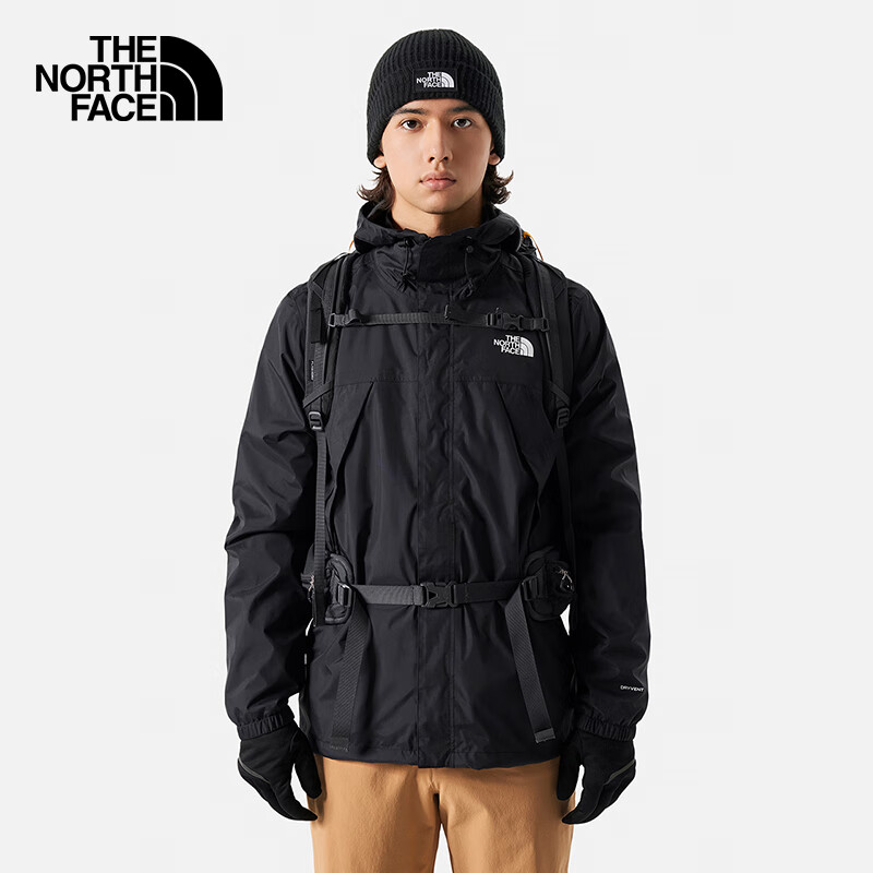 The North Face北面三合一冲锋衣男户外抓绒内胆外套23秋7W7T NY7/黑色 M