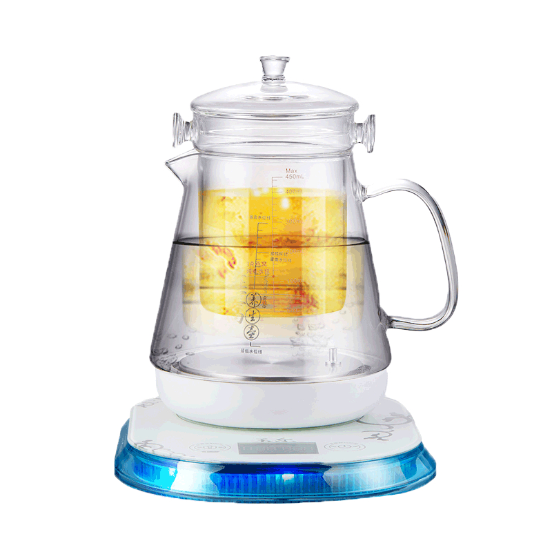 摩茶全自动燕窝炖盅玻璃家用隔水炖炖盅专用多功能花茶壶养生壶 单机+炖盅