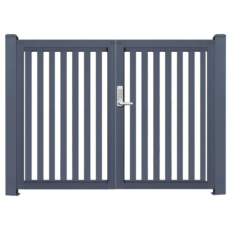 奥菲尔不锈钢户外现代别墅庭院小门平开单双开大门铝艺门侧门花园入户