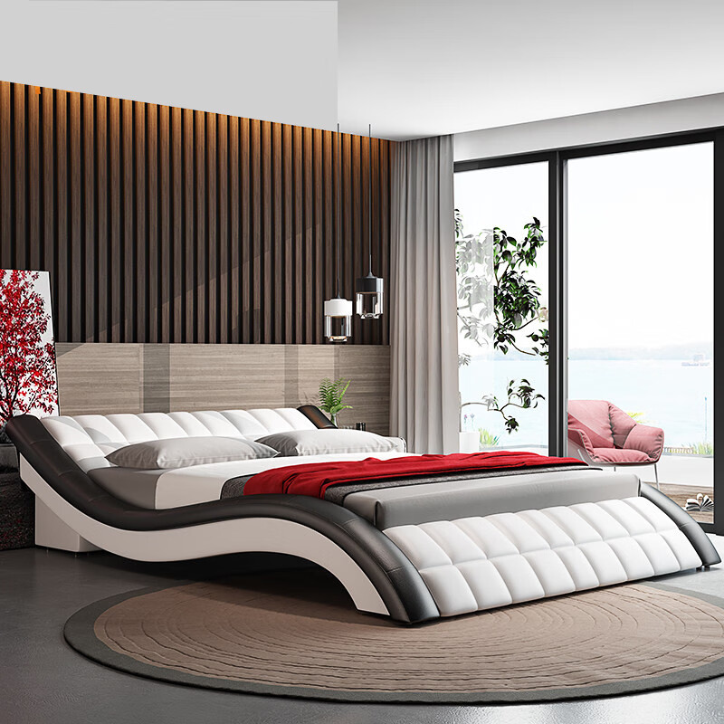 创意个性设计师调性弧形皮床简约现代.8米1.