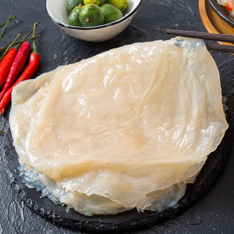 千畅安野生海蜇皮提干白皮 干货凉拌新鲜蛰皮 一斤袋装 海蜇皮