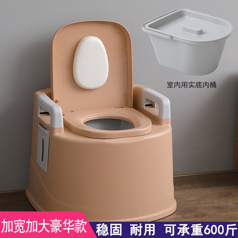 移动马桶孕妇老人坐便器可移动病人便盆便携式塑料尿盆成人室内家用