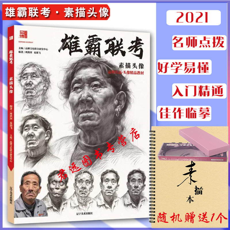 雄霸联考素描头像 2021品博文化周洪河易朋飞头骨肌肉五官体块结构大