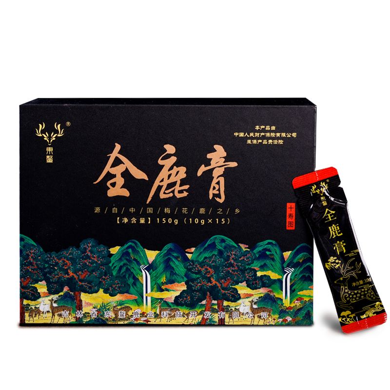 全鹿膏 东鳌梅花鹿全鹿膏男用仔鹿膏人参鹿鞭膏黄精气血男性滋补 全鹿