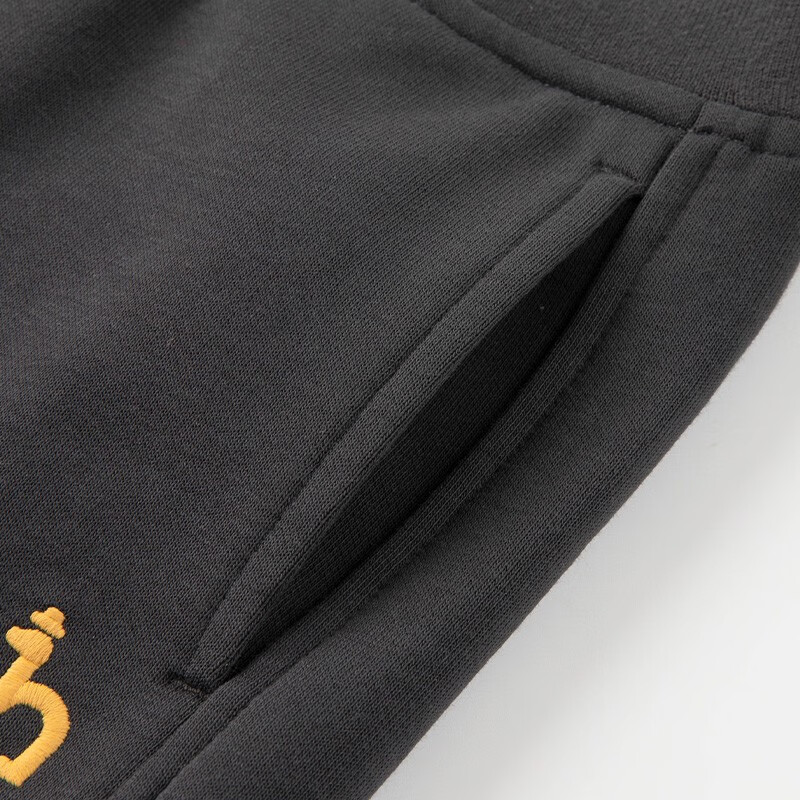 哈吉斯（HAZZYS）品牌童装男童长裤秋新品透气舒适吸汗简约休闲百搭针织长裤 暗石灰 145