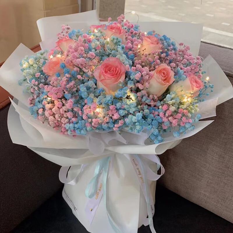礼物送女友送女生老婆爱人朋友闺蜜全国花店送花上门 9朵爱莎玫瑰花束