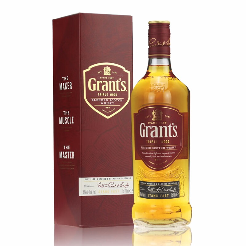 洋酒 GRANT\x27S格兰威苏格兰威士忌 700ml 进口烈酒基酒 调和威士忌