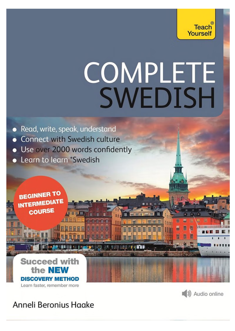 自学瑞典语入门教程/发音基础口语教材complete swedish 2018