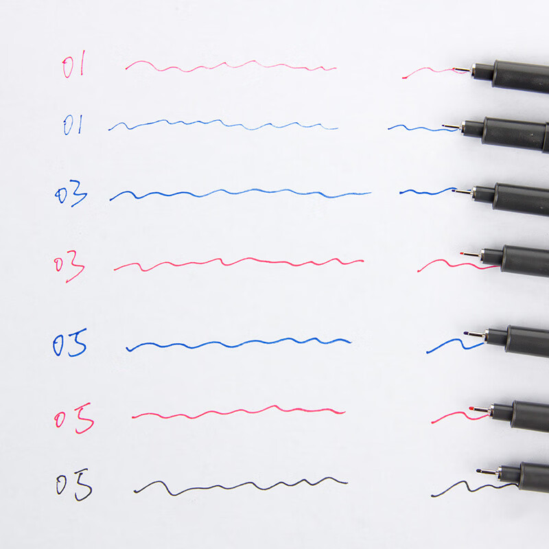 樱花日本樱花（SAKURA）油性针管笔玉雕勾线雕刻画笔玉石画线笔防水绘图美术 手绘漫画勾边 油性针管笔03(红色)EOK03#19