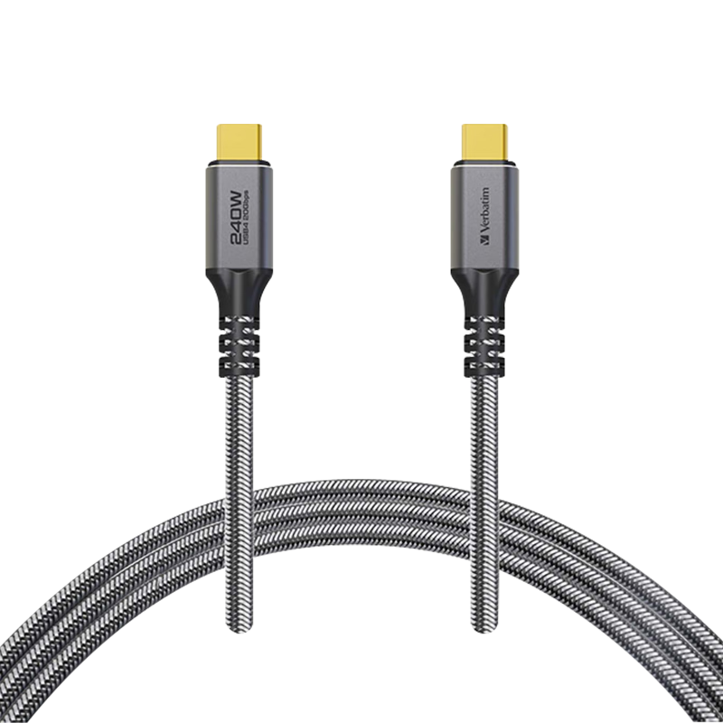 USB4全功能线双Type-C链接线兼容雷电3/4数据传输线PD240W快充线 双Type-C 数据线