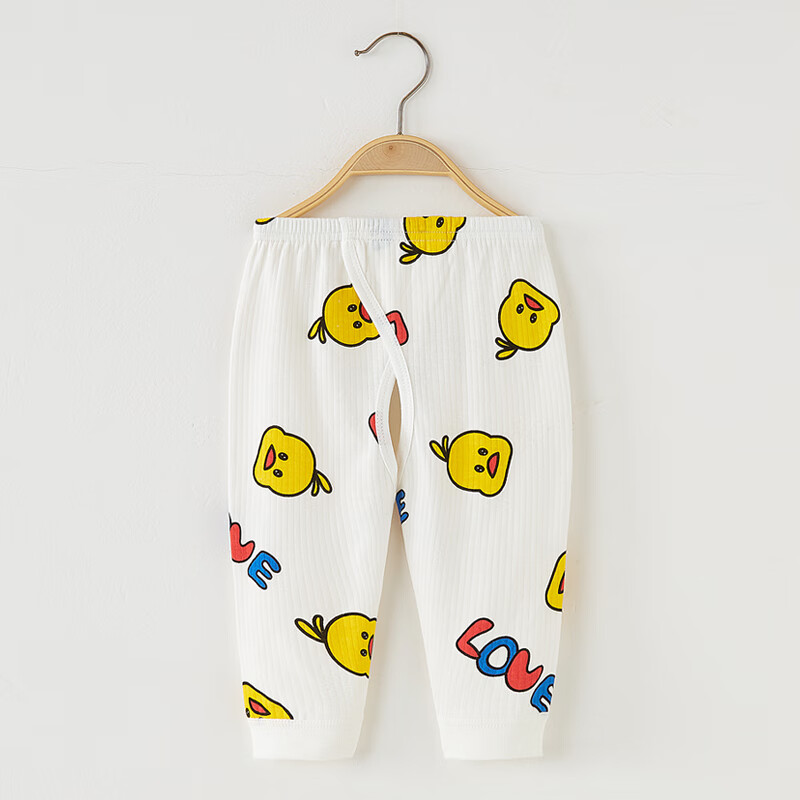 婴儿开档裤子0-1岁春秋款线裤宝宝秋裤开裆纯棉睡裤儿童单件棉毛裤