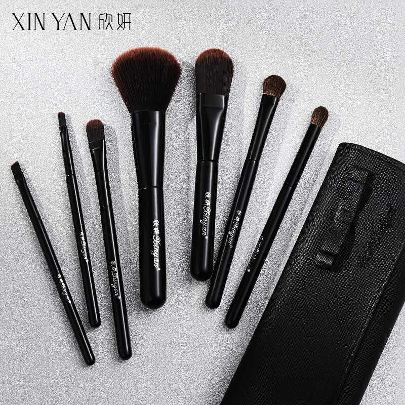 欣妍(xinyan)化妆刷套装 散粉腮红刷粉底刷高光刷眼影刷晕染刷唇刷