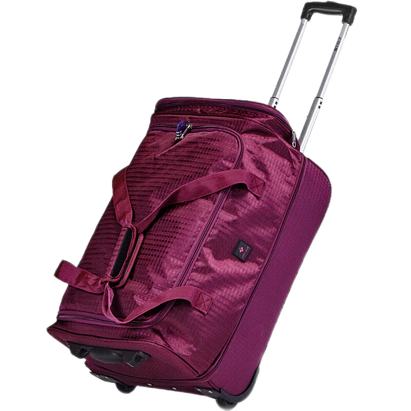 LUCKY CLUB拉杆包旅行包牛津布手提帆布短途登机双肩行李包袋 18英寸神秘紫