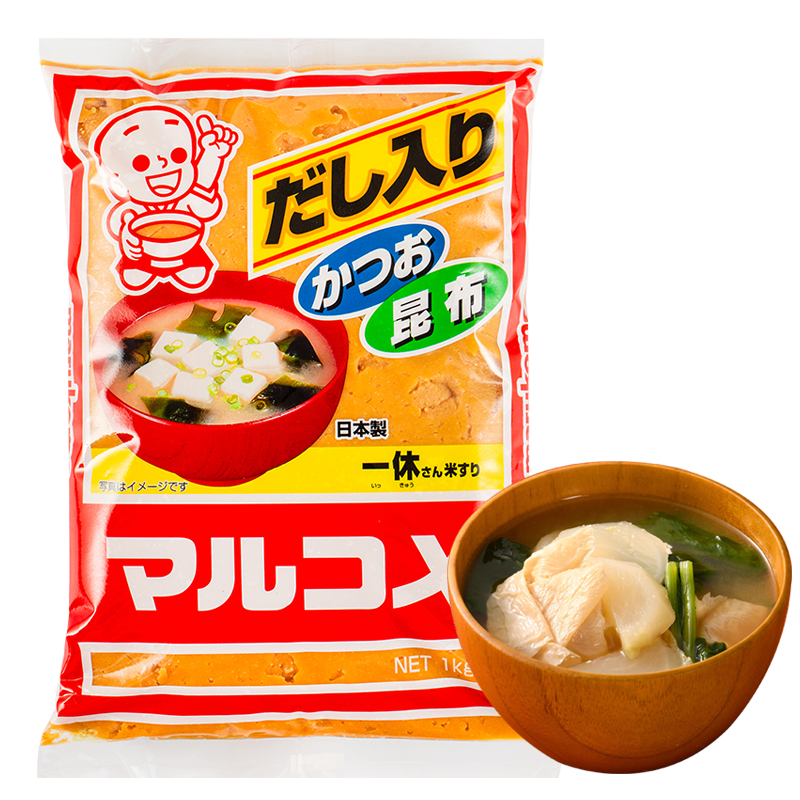 日本原装进口 丸米味增 一休白味噌酱味增汤昆布味噌 大酱汤豆瓣酱日式调料1kg