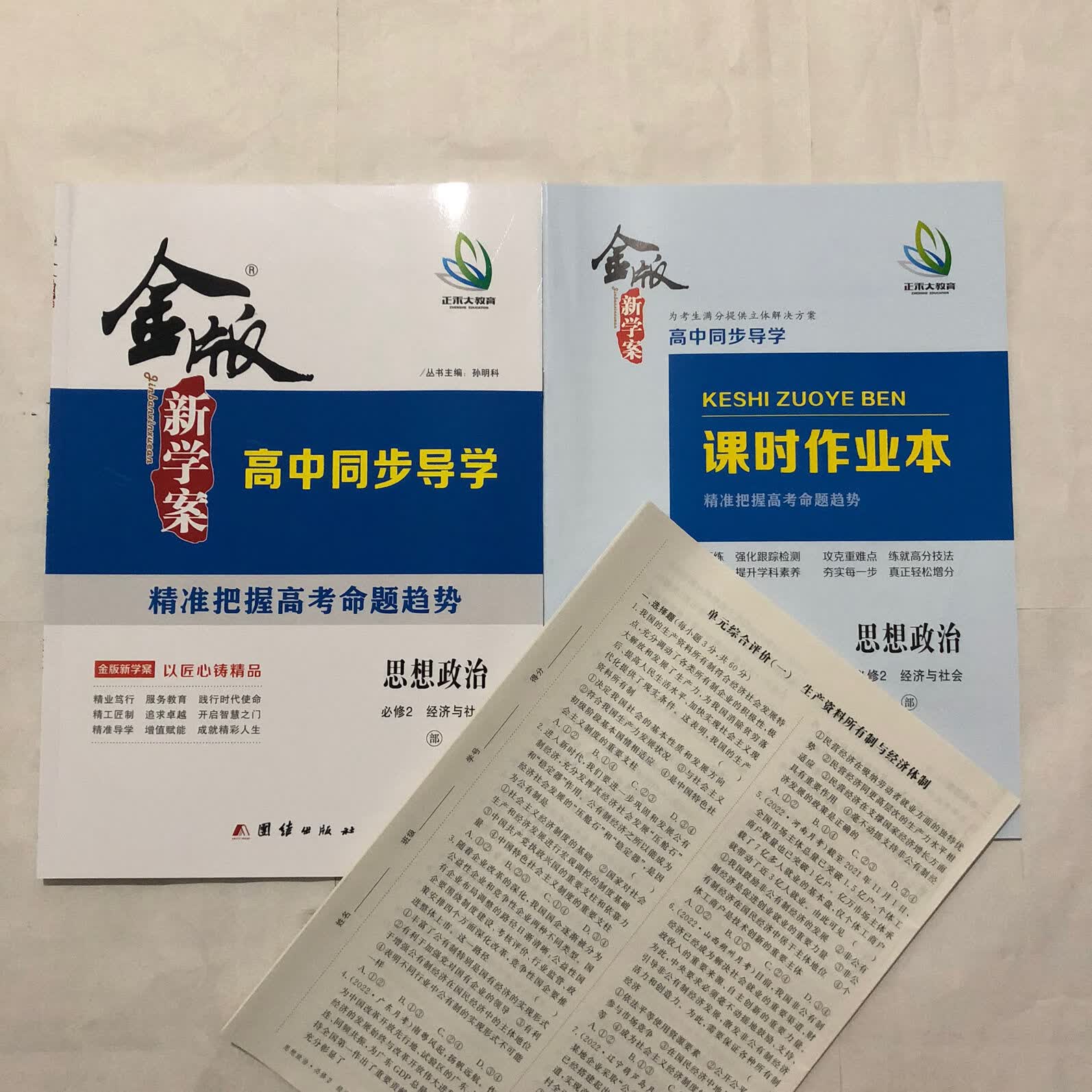 2023金版新学案必修全册高一(语数英物化生政史地政)新 思想政治必修2 部