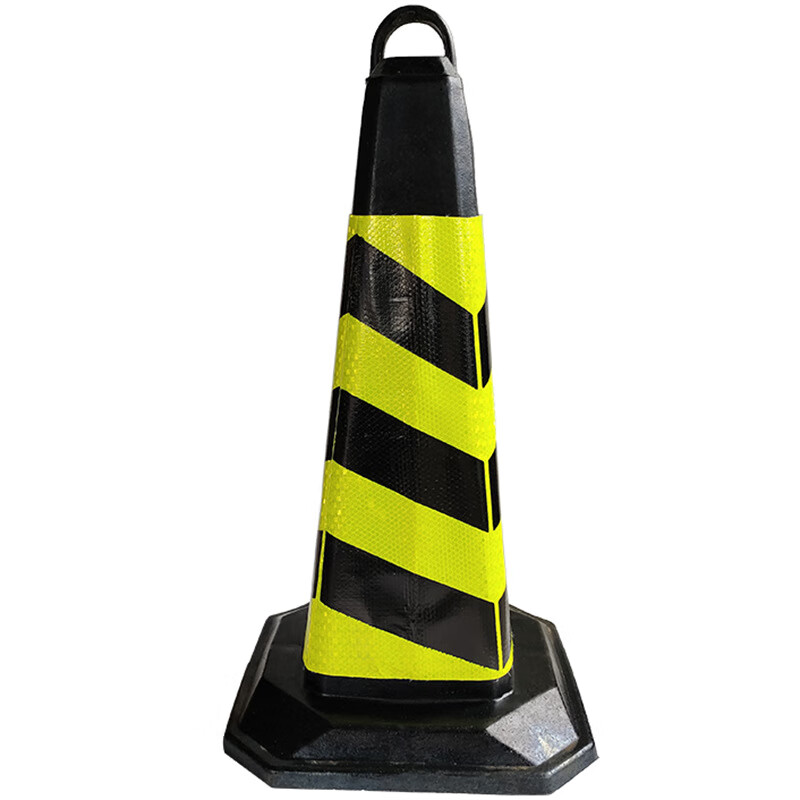 欧汉(ouhan)70cm橡胶自重交通广告路障 防撞地锥pvc路锥反光雪糕筒