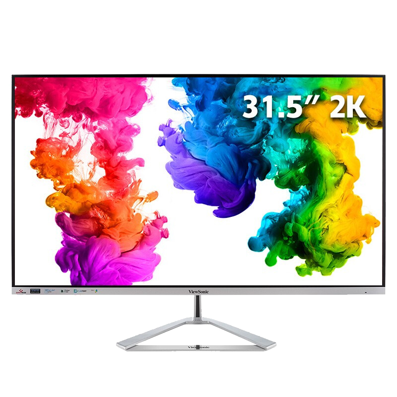 优派（ViewSonic） VX3276-2K-HD-3 31.5英寸2K显示器75Hz IPS硬屏 10Bit 纤薄微边框电脑显示屏幕