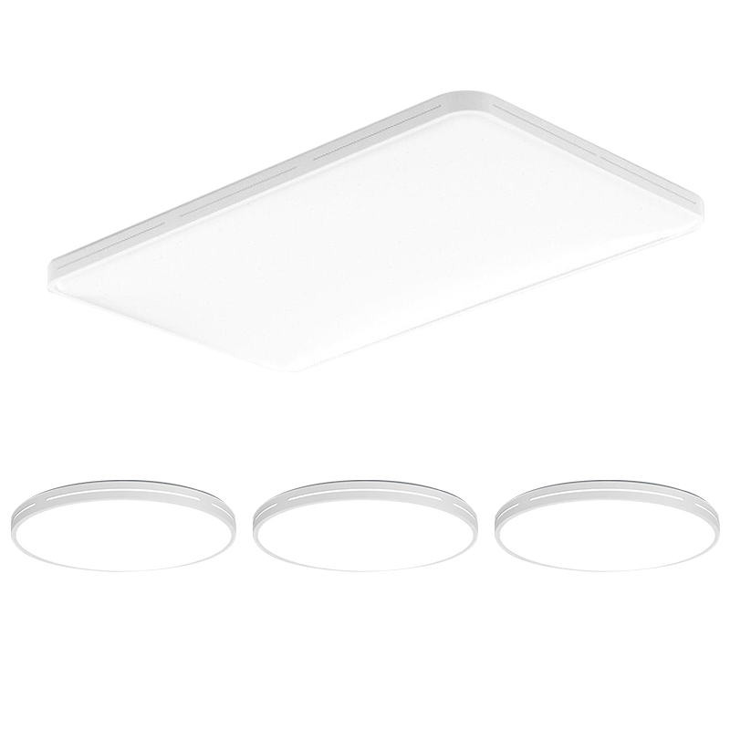 Yeelight易来 纤玉智能LED吸顶灯 客厅卧室长方形吸顶灯集成灯具 小爱语音-三室一厅A-流光系列工程工业