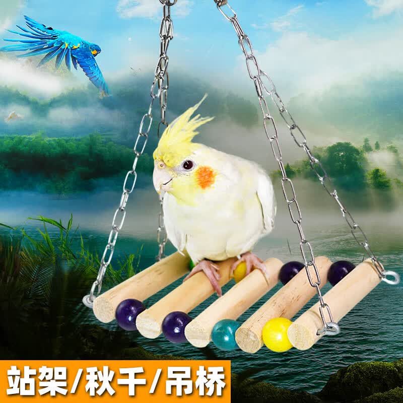 茨格曼 鹦鹉玩具 鸟笼配件吊桥 虎皮牡丹玄凤啃咬串用品秋千吊环云梯怎么看?