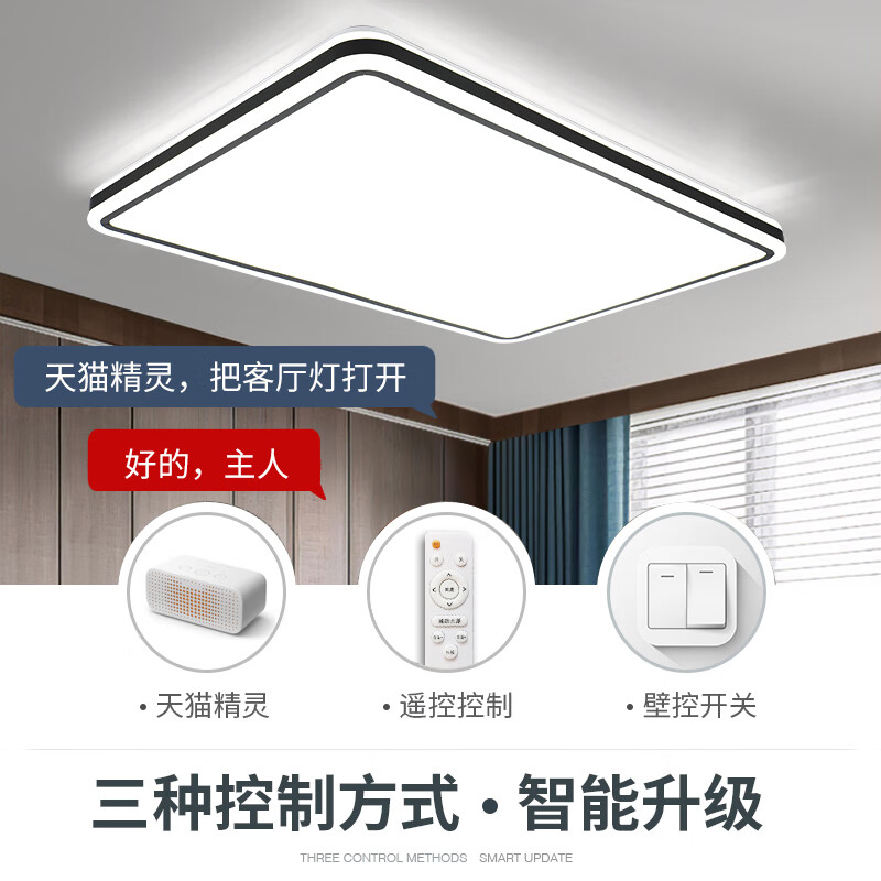 欧普达科奇广东中山灯具套餐新款 客厅灯简约现代大气长款温馨led吸顶 加装精灵联系客服