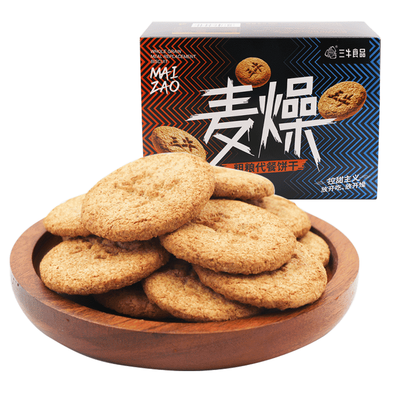 三牛(sanniu)上海三牛粗粮饼干 320g 麦燥(红豆薏米味) 麦燥(原味)