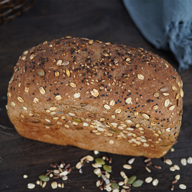 黑麦大列巴无蔗糖全麦五谷饱腹面包饼干蛋糕