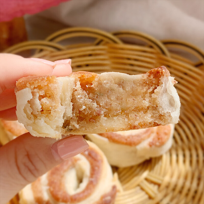 维莱瑞东北70年代老式缸炉1斤香酥葱花缸炉饼传统手工糕点 休闲美食